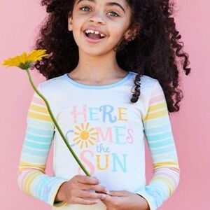 Matilda Jane Her Comes the Sun Long Sleeve Scoop Neck Tee Girls Size 10